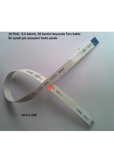 Hometech 14X Touchpad Flex Kablosu 10 Pin 20 Cm 10 0.5 20B