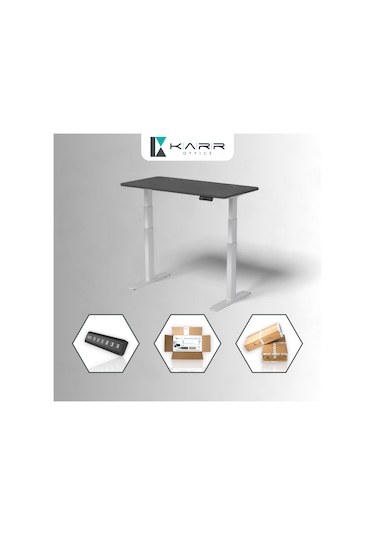 Karr Office O-Flex O2S8 Duo Çift Motorlu Elektrikli Yükseklik Ayarlı Masa - 180X80 - Bambu/S Bambu