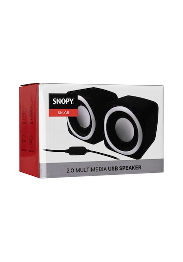 Snopy Sn-C5 2.0 Multimedia Usb 5V 3W*2 Siyah Speaker