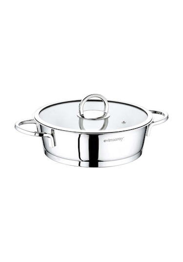 Evimsaray Elit 8 Parça Paslanmaz Çelik Tencere Seti Gri