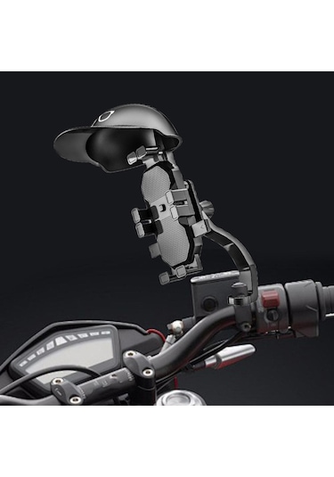 Mt30 Motor Motosiklet Telefon Ayna Tutucu Yağmurluk Güneşlik Şapk