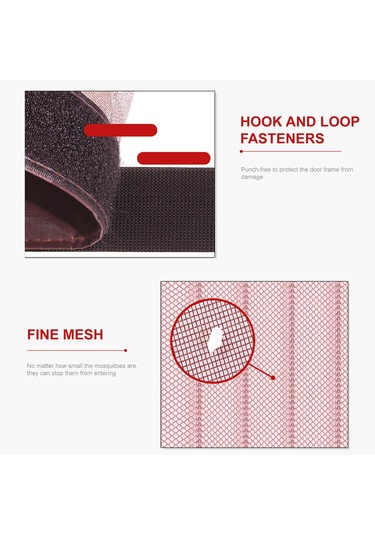 Teltree Manyetik Sineklik Perde, Kolay Kurulumlu, Sivrisineklere Karşı Etkili, Polyester Malzeme, 82x32 İnç, Çift Taraflı Yapışkan Bantlı, Kapı Ve Pencere İçin. Kahve