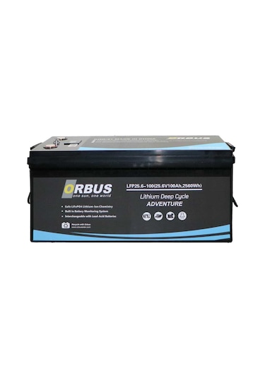 Orbus 25.6v 100ah Lifepo4 Lityum Akü Solar & Marin Tipi Uzun Ömürlü
