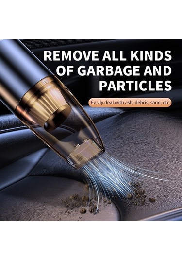 Wondernest Taşınabilir Süpürge Sones Siyah Q19 Mini Kablosuz Güçlü Emişli El Süpürgesi Siyah