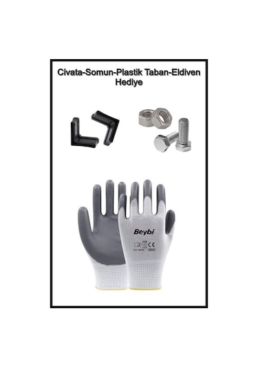 Rafburada 5 Katlı 3'Lü Bitişik Galvaniz Çelik Raf.Depo,Dosya Raf 43 x 60 x 200 CM Kalınlık 0.70 MM