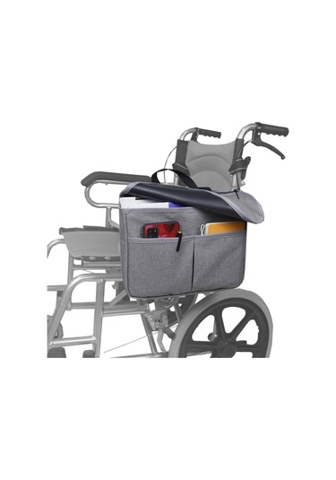 Tekerlekli Sandalye Çantası Yürüteç Organizatör Çantası Gri Gri