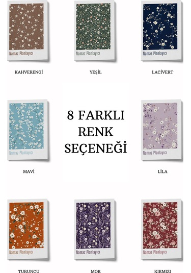 1 Yıllık Namaz Planlayıcı Defterim - Lila Çok Renkli