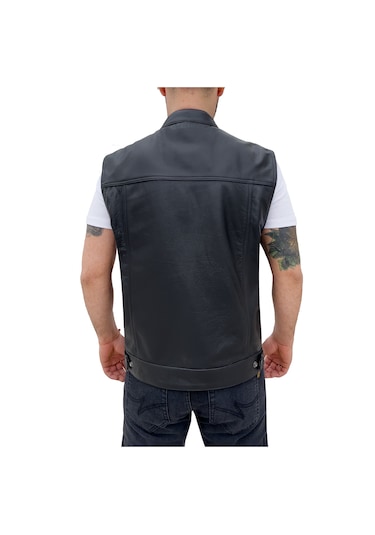The Biker Jeans California Deri Motosiklet Yeleği