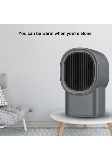 Wezone Hızlı Isınan Mini Masa Üstü Isıtıcı - Ac220v Gri, Anında Sıcaklık Ve Güvenli Kullanım