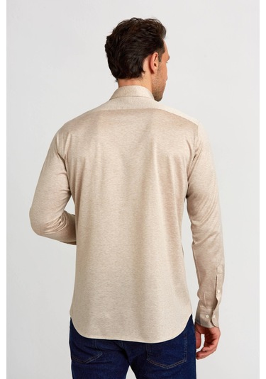 Bisse Platınıum Regular Fit Gömlek Bej Pltg024 D07 Bej
