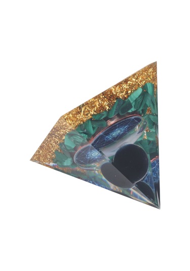 Konesam Enerji Dengeli Kristal Orgonomi Piramidi - İç Huzur Ve İyileştirme, Yoga Meditasyon Dekoratif Ev Eşyası 6cm