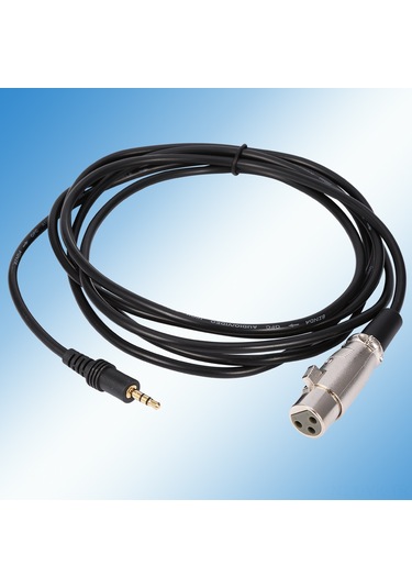Vkemall 3m Xlr Dişi İle 3.5mm Erkek Mikrofon Kablosu - Ofc Telleri Ve Gümüş Kaplama İle Ses Kalitesi Artırır, Emı/rfı Engelleri - Siyah