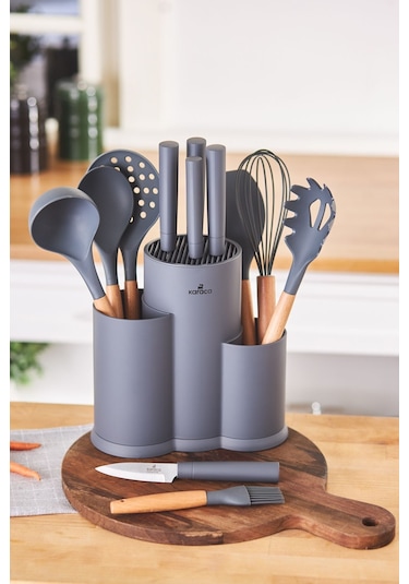 Karaca  Burby 14 Parça Bıçak Seti Gri