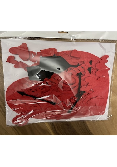 82 Parça Romantik Doğum Günü Masa Süslemesi Keçe Seti Evlilik Tek