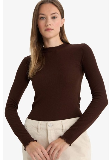 Defacto Fitilli Kaşkorse Uzun Kollu Tunik E9540ax25wnbn66 Kahve Defacto Fitilli Kaşkorse Uzun Kollu Tunik E9540ax25wnbn66 Kahve