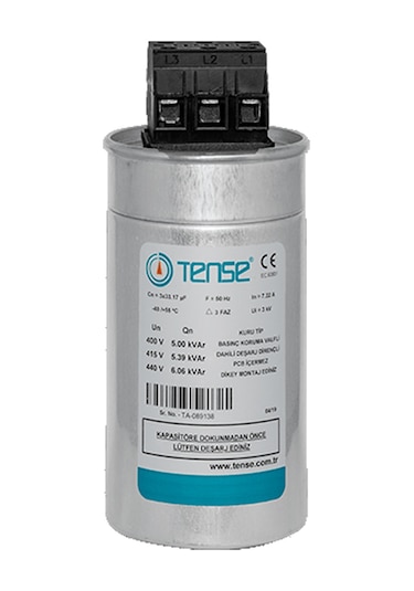 2.5 KVAR/400V Trifaze Kondansatör