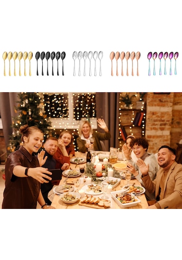 1/2/3 6 Adet/takım Hafif Ve Taşınabilir Paslanmaz Çelik Gümüş Seti 1set