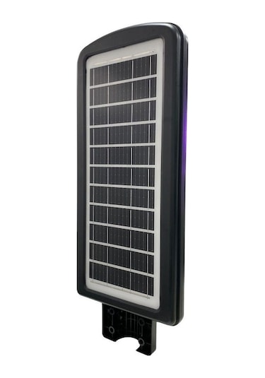 Hightek 300w Solar Sokak Lambası Hareket Sensörlü- Kumandalı Siyah