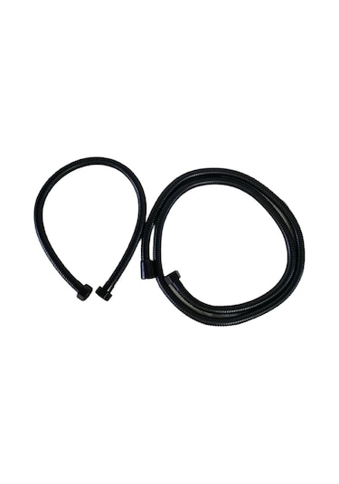 Fleko Duş Hortumu  & Kısa Robot Duş Ara Bağlantı Hortumu  Siyah 2 Diğer