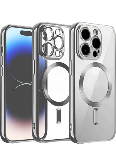 Newface Apple Uyumlu iPhone 13 Pro Max Kılıf Kross Magneticsafe Kapak - Titan