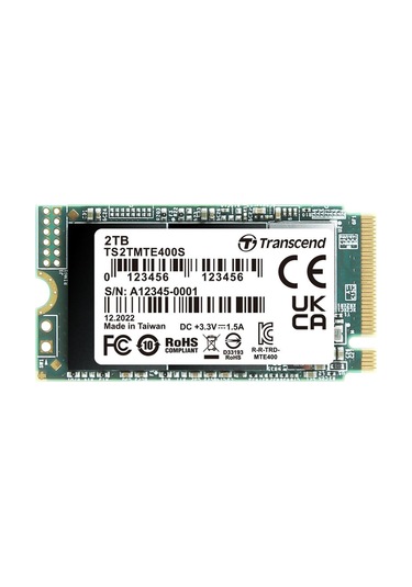 Transcend TS2TMTE400S 2 TB M.2 2242 PCIE Gen 3x4 Nvme 3D TLC SSD Hard Disk