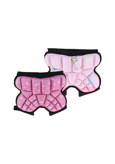 Pazly Suntek 3d Yastıklı Kalça Koruyucu Kısa Çocuk Butt Pad Pembe Renk Pembe