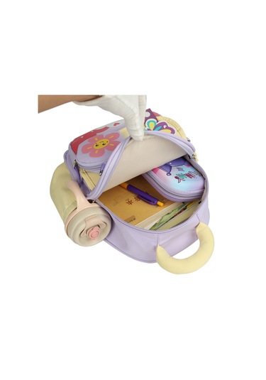 Zilinn Okul Öncesi Eğitim İlkokul Kızları İçin Renkli Kontrast Renkli Dış Mekan Sırt Çantası, Yeni Model Sevimli Çizgi Film Karakterli Çocuk Sırt Çantası. Desenli