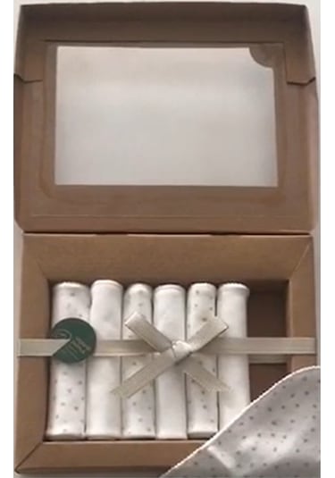 Organik Pamuk 7'li Bebek Ağız Mendili 20x20 Cm 7 Adet