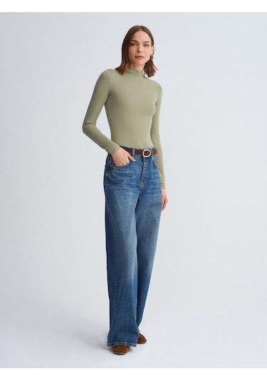 Dilvin 31433 Dik Yaka Top-çağla Çağla