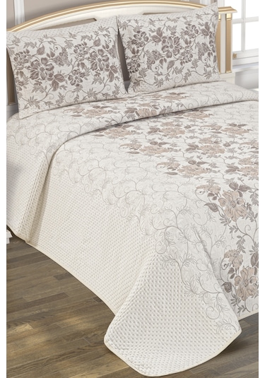 DELÜX BRÜLLA MODEL 3 PARÇA YASTIKLI YATAK ÖRTÜSÜ PİKE TAKIMI