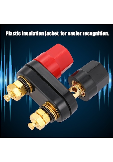 Mufunye Hoparlör Amfi İçin 4mm Plastik+metal Çift Anahtarli Banana Soketi, Güç Bağlantı Terminali, 2 Adet Set