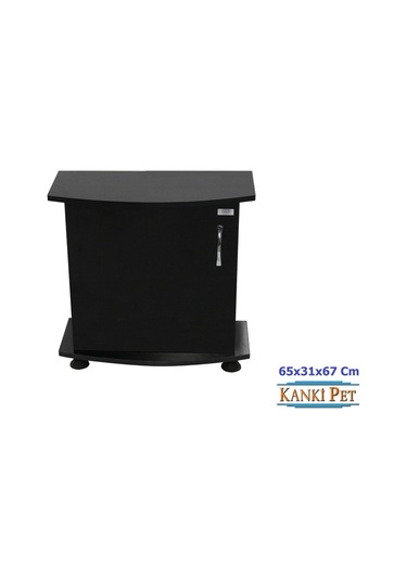 Kanki Pet Mdf Bombeli Akvaryum Sehpa Siyah 65 x 31 x 67 CM