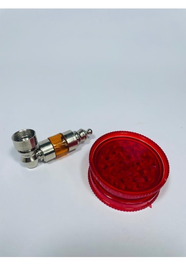 Minik Ceplik Metal Pipo 6 CM + Grinder