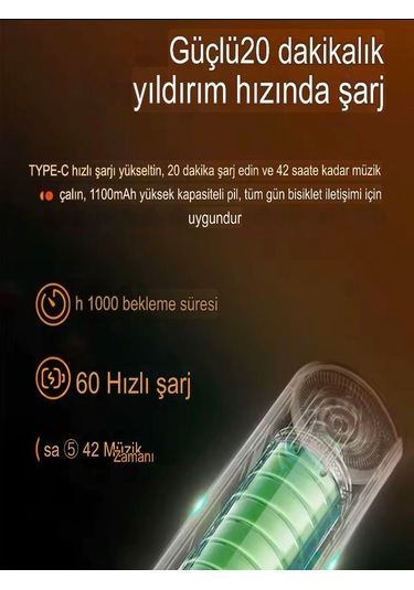 Ip67 Su Geçirmez 2 Kişi 300m Motor Telsiz İnterkom Bt5.3 Rgb Işık