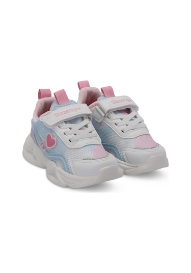 Slazenger KLARION Çocuk Cırt Cırtlı Beyaz / Mavi Günlük Spor Ayakkabısı