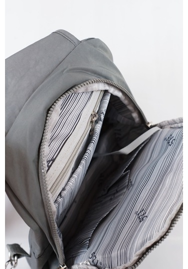 Küçük Boy Krinkıl /klinkır Su Geçirmez Çok Gözlü Uzun Askı Günlük El Omuz Ve Sırt Çantası Gri 13-5a Gri