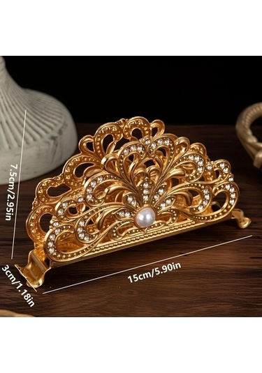 Trendooze Altın Renkli Metal Peçete Dağıtıcı Kahve Dükkanı Tezgah Tutucu Altın