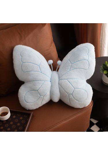 Suntek Kelebek Şeklinde Yastık Hediyesi Rahat Sevimli Yatak Mavi