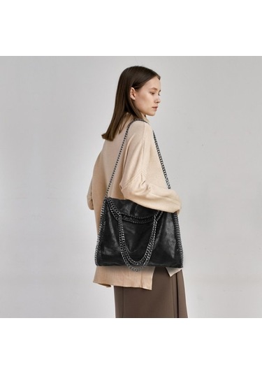 Omuz Çantası Kadın Zincir Lüks El Çantası Zincir Yumuşak Çanta Çapraz Askılı Çanta Kadın El Çantası Siyah Diğer