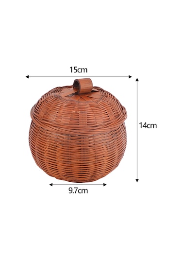 Suntek Yuvarlak Rattan Saklama Kutusu El Dokuma Balkabağı Diğer