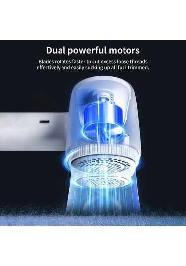 Novahub Usb Şarjlı Çift Başlı Kumaş Tüy Toplayıcı - 3 Hız Modlu, Mavi Işıklı Koyu Yeşil Toplama Makinesi Koyu Yeşil