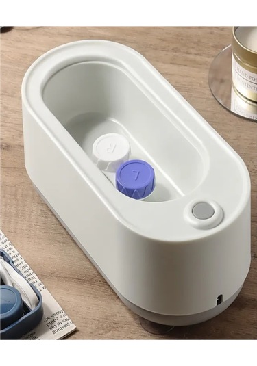 Springsun Ev Tipi Portatif Ultrasonik Mücevher Temizleyici - Gözlük, Saat İçin Yüksek Frekans Beyaz