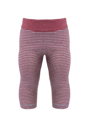 Organicera Organik Tayt, Çizgili , Bordo-grey