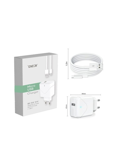 Deji Lenovo Vibe P1m/P1 / Pro Hızlı Şarj Aleti 18W QC 3.0 Micro USB