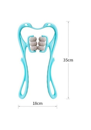 Çok Fonksiyonlu Manuel Altı Tekerlekli Boyun Masaj Aleti Beyaz