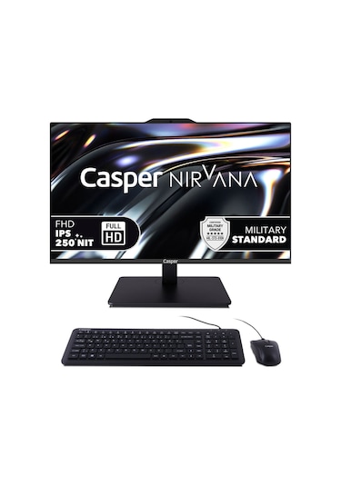 Casper Nirvana A80.1315-8U00X-V-S i3-1315U 8 GB 250 GB SSD 23.8" Dos AIO Masaüstü Bilgisayar