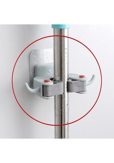 Çok Amaçlı Mop Fırça Askı Aparatı Paspas Süpürge Fırça Ve Mop Ask Çok Renkli