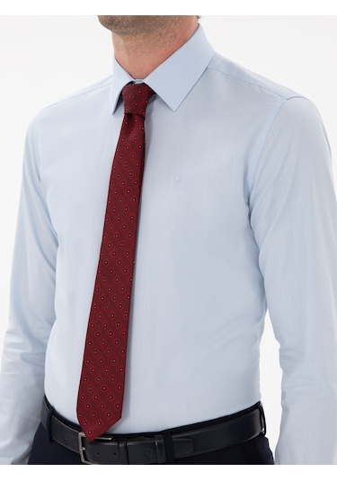 Cacharel Açık Mavi Slim Fit Pamuklu Oxford Gömlek Denım