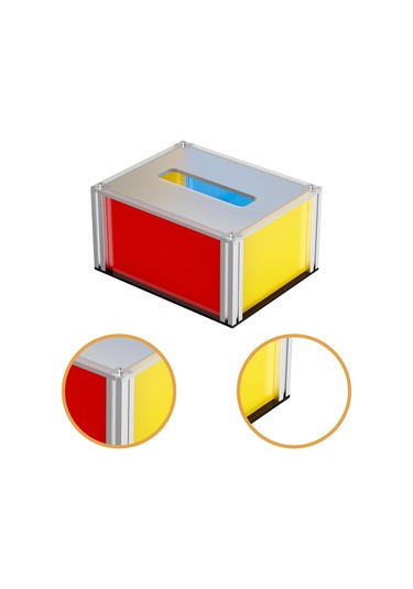 Suntek Şifonyer, Ev, Mutfak Için Zarif Akrilik Yüz Mendili Çok Renkli