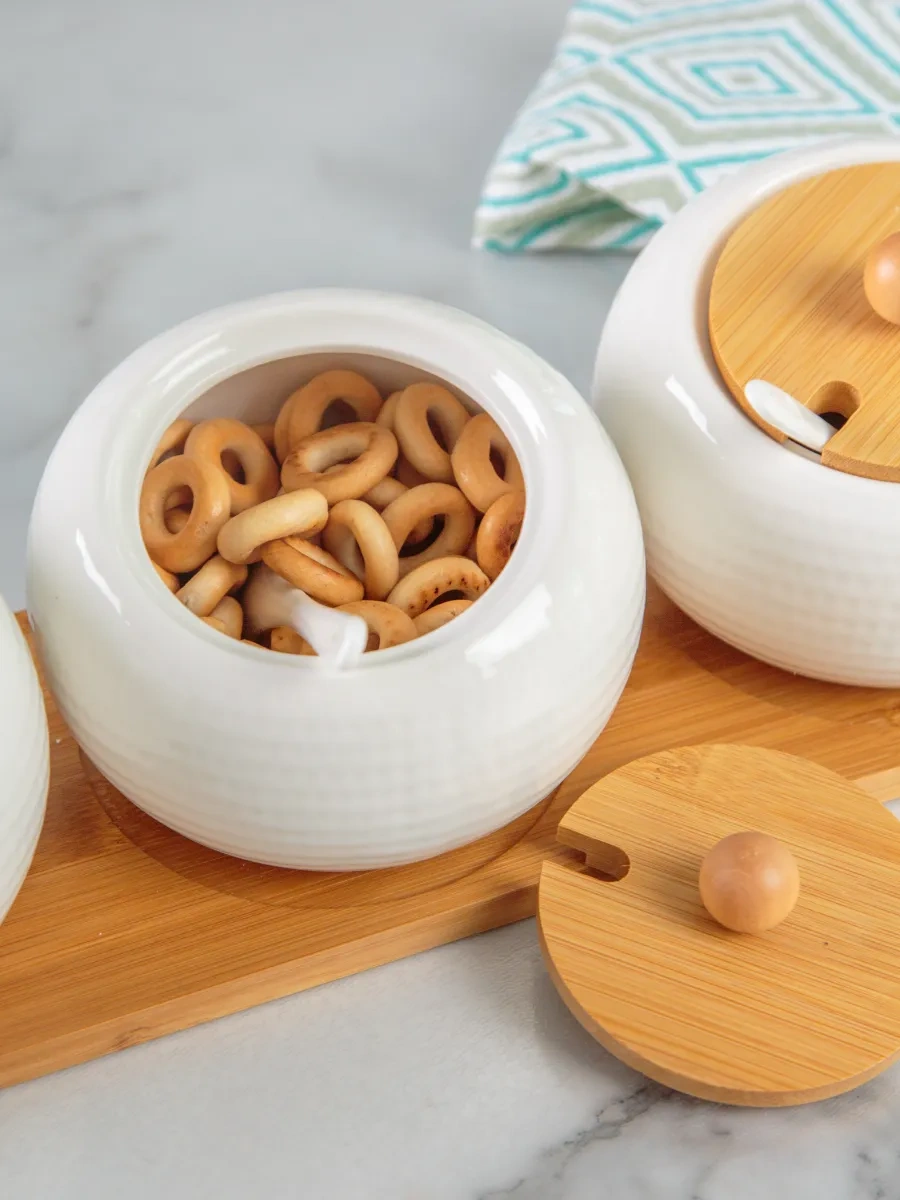 Keep Master Porselen Şekerlik Kapaklı Ve Kaşık Seti 145729683 Beyaz